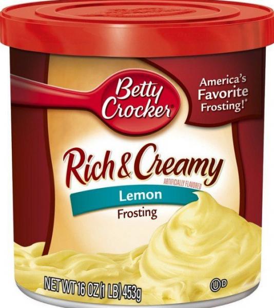 BETTY CROCKER Creamy 'Lemon Supreme' Frosting Creme für Kuchen 453 gr